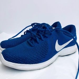 Nike Royal Blue Lace Up Mesh Running Sneakers